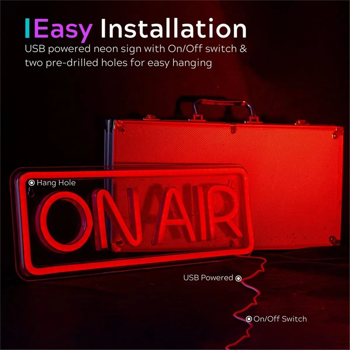 On AIR Neon Sign LED Neon Sign Suitable for Wall Decoration Suitable for Live Streaming Decoration Objects
