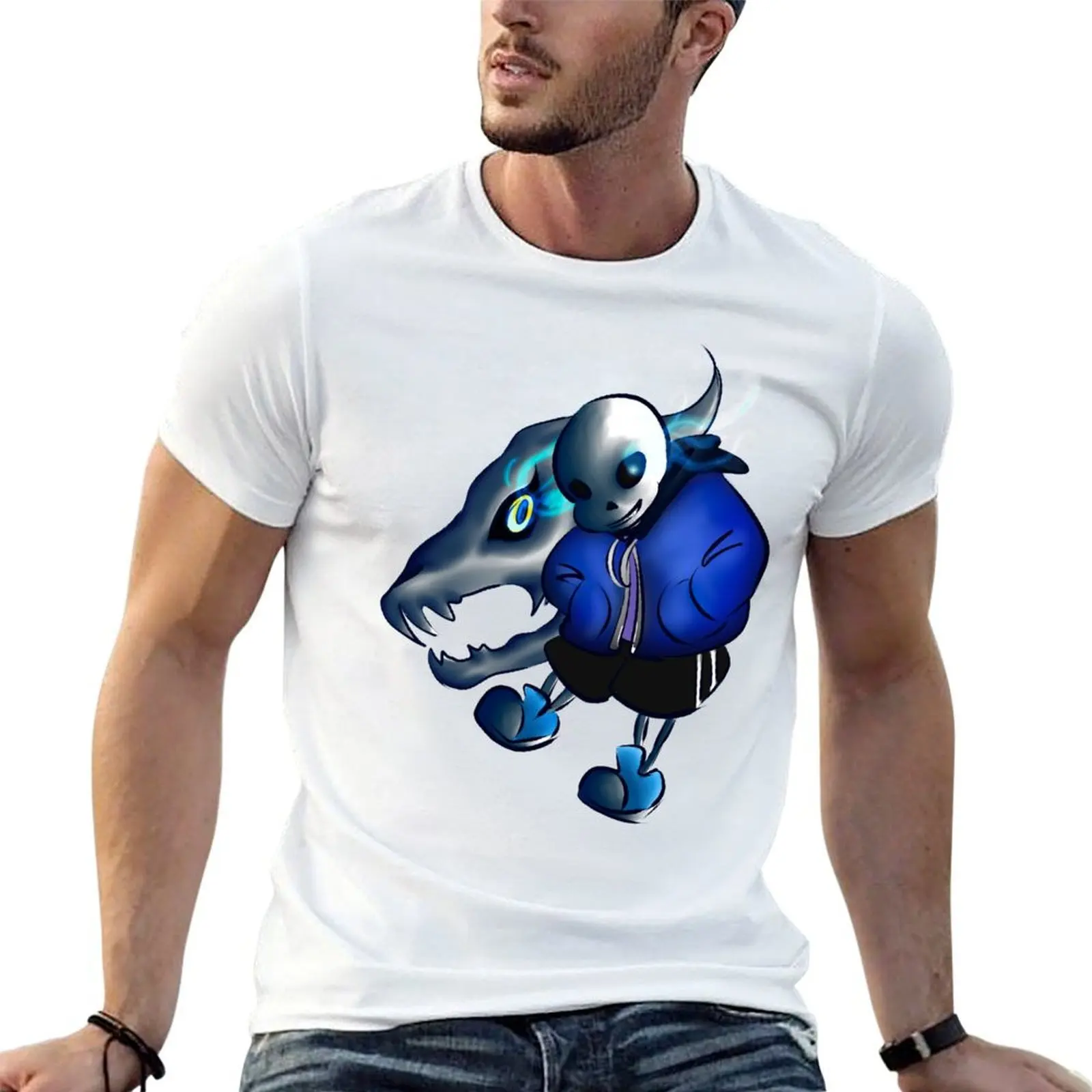 

Футболки футболки 100% мужские рубашки футболки дизайнерская графика Sans! мужские хлопковые футболки для футболки