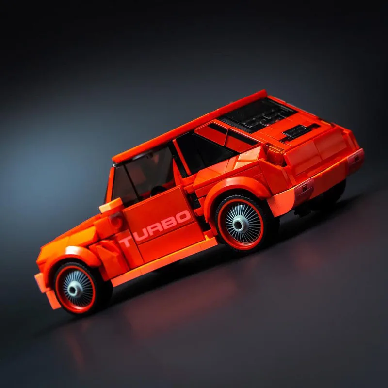 340-teiliges MOC-Set: Französische Hochleistungs-Hatchbacks der 1980er Jahre, 5 Turbo-Bausteine, Montage-Spielzeug, Geburtstagsgeschenk für Kinder – Detail 1