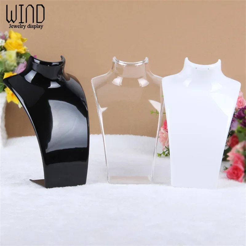 Plastic Mannequin Necklace Display Bust Stand Holder Jewellry Mannequin Bust Rack for Necklaces Pendant Earrings Display Shelf