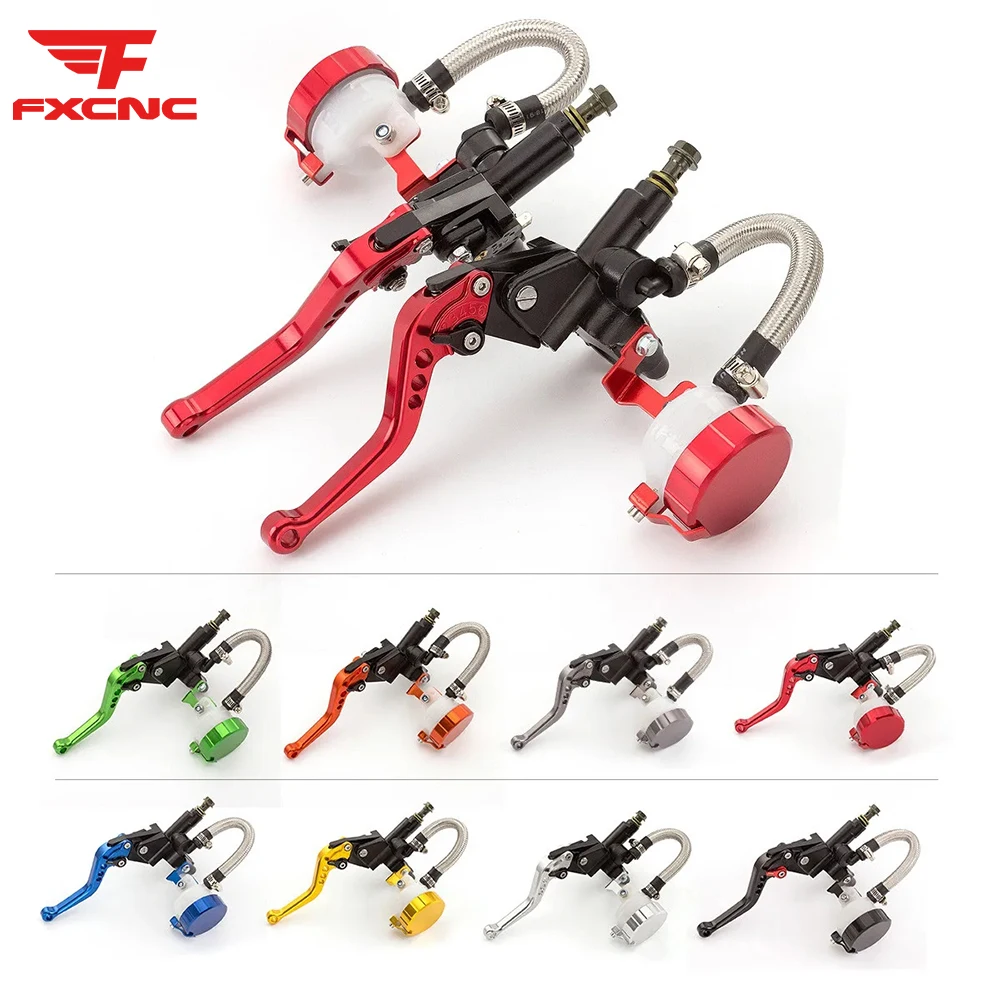 

For 7/8'' Handlebar 125cc - 600cc Sport bike Adjustable Universal Motorcycle Hydraulic Clutch Brake Pump Master Cylinder Set