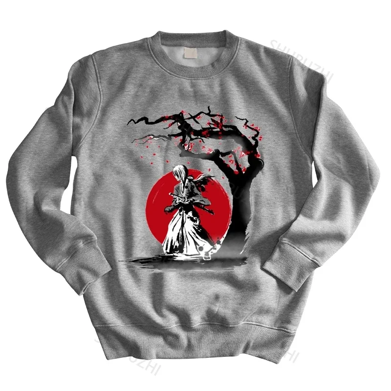 Men sweatshirt spring Japanese Rurouni Kenshin hoodies Samurai X hoodies Anime Manga Himura Kenshin Swordsman thin hoodies