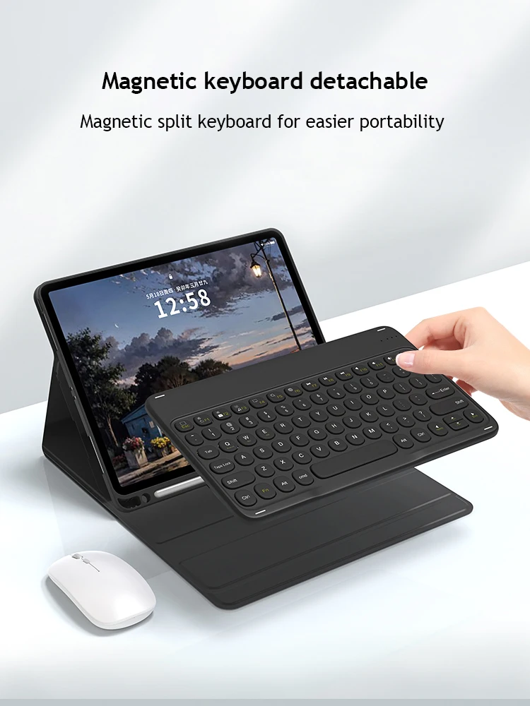 Imagem -05 - Capa de Teclado Touchpad para Ipad Tampa sem Fio do Tablet Mouse Ipad Air Pro 11 10.5 10.2 ar 10 2023