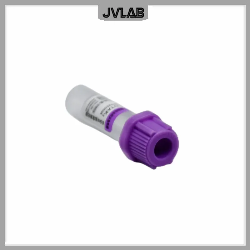 Sterys-Micro tube de prélèvement sanguin avec capuchon violet EDTAK2, tube anticoagulation de poulet pour enfant, 0.5ml, 100 par PK