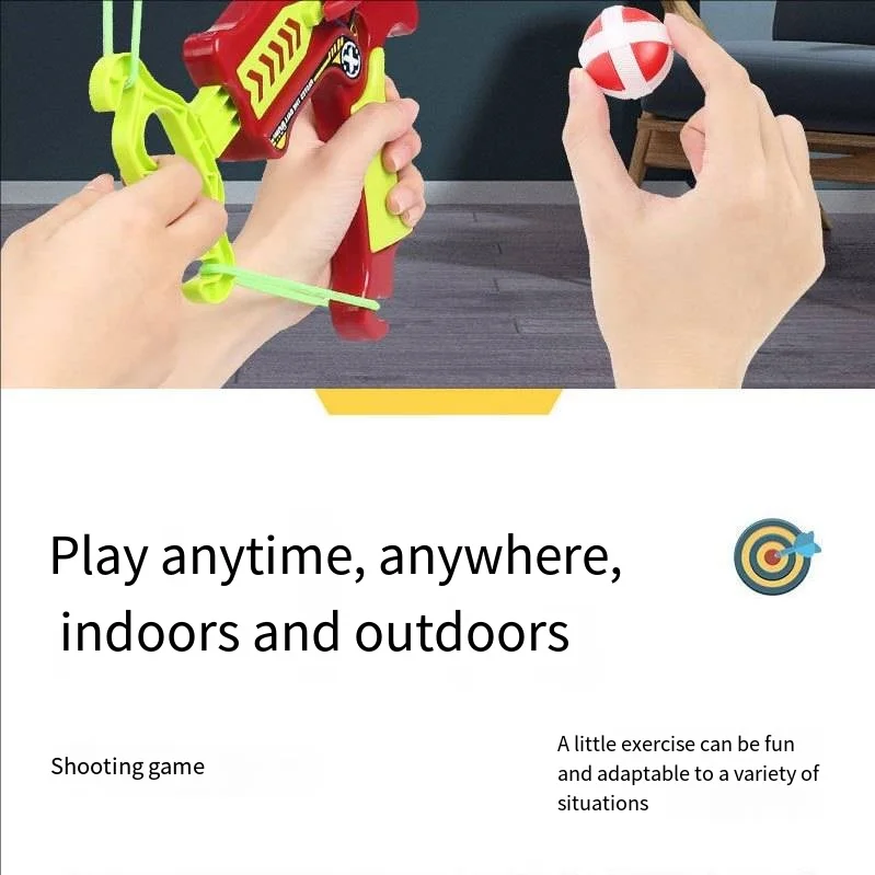 Katapult-Klebeball-Bogen-und-Pfeil-Zielscheibe, interaktives Eltern-Kind-Wurf- und Schieß-Dartspielzeug – Detail 8