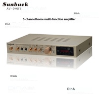 Sunbuck Bluetooth 5 Channel Power Amplifier HiFi Stereo Speaker Amp High-power Home Bluetooth Radio Amplifier