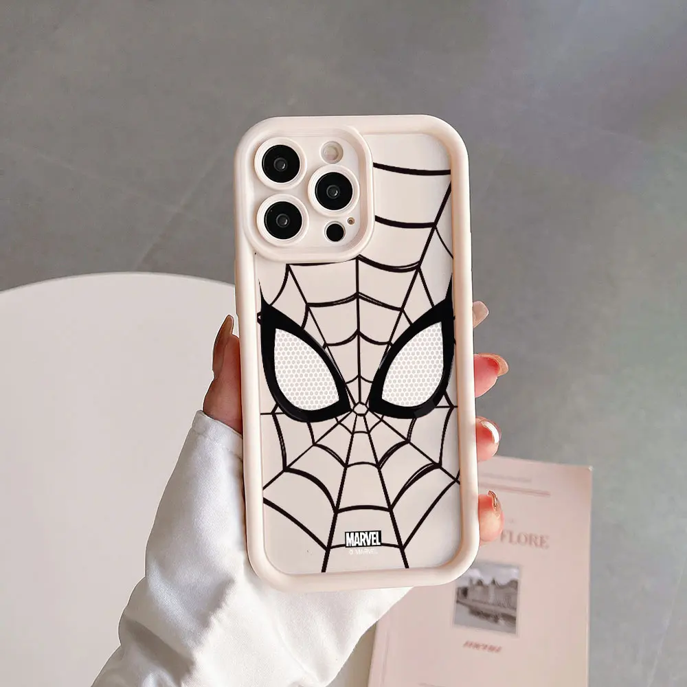 Avengers film SpiderMan etui ochronne na iPhone 15 14 13 12 11 Pro Max Mini XR XS X 7 8 Plus SE20 Soft TPU z powrotem