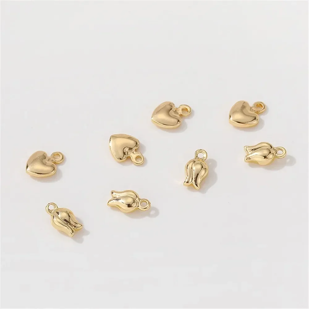 14K goud beklede perzikbloesem knop staart ketting verlengketting hanger handgemaakte diy armband ketting sieraden accessoires L363