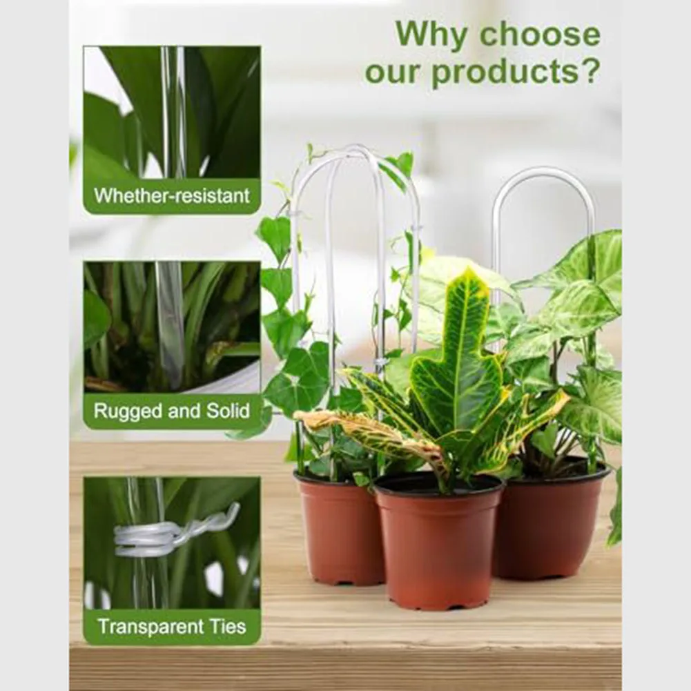 Transparent Plant Rack Acrylic Plant Frame Easy To Install Maximize Sunlight Exposure 2pcs U-Shaped Rack For Home Decor