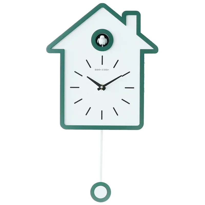 Modern Cuckoo Clock Pendulum Wall Clock Silent Watches Luxury Birds Mechanism Clocks Wall Home Decor Living Room Decoration Gift