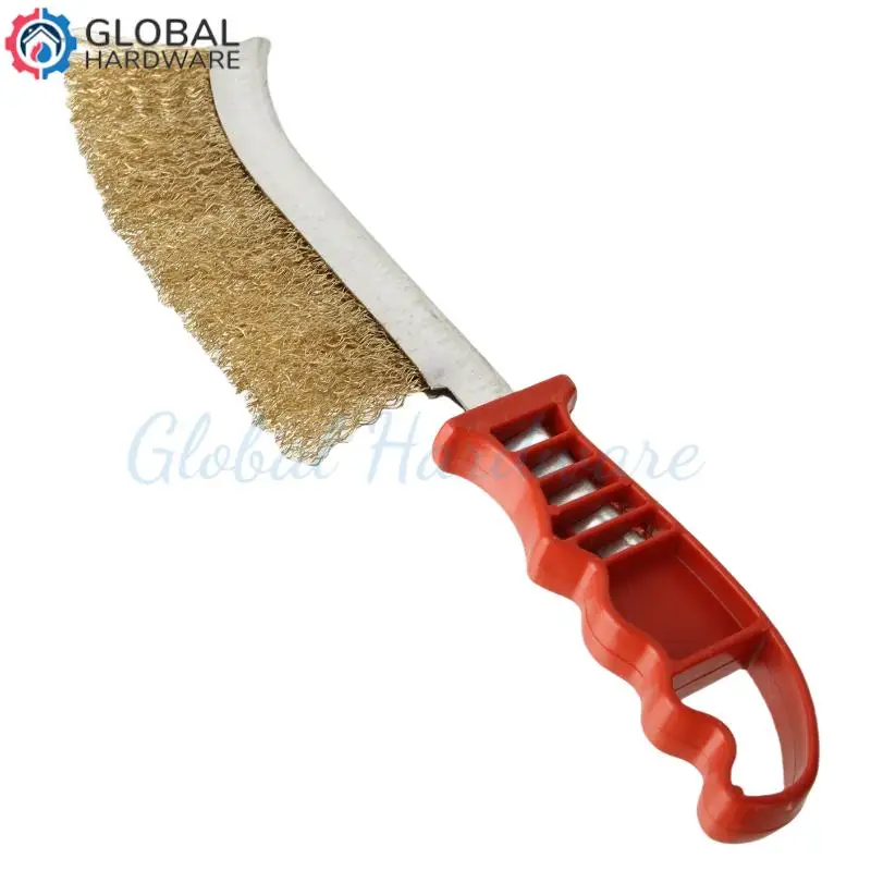 

Iron brush Cleaning and derusting iron handle elbow brush Stainless steel mini knife brush cleaning tools