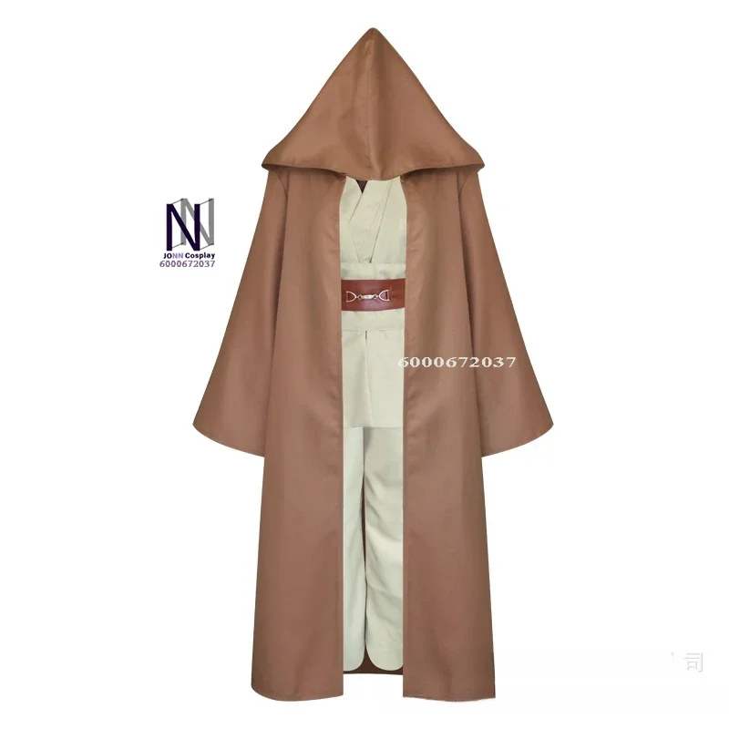 2024 New Cos Movie Realistic Jedi Costume Halloween or Cosplay with Belt and Boots Cloak Cosplay Costume Full Set Outfit