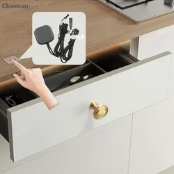 DC12V 24V Hidden mounted in cabinet LED touch sensor switch light brightness controller can penetrate wood panel touch switch