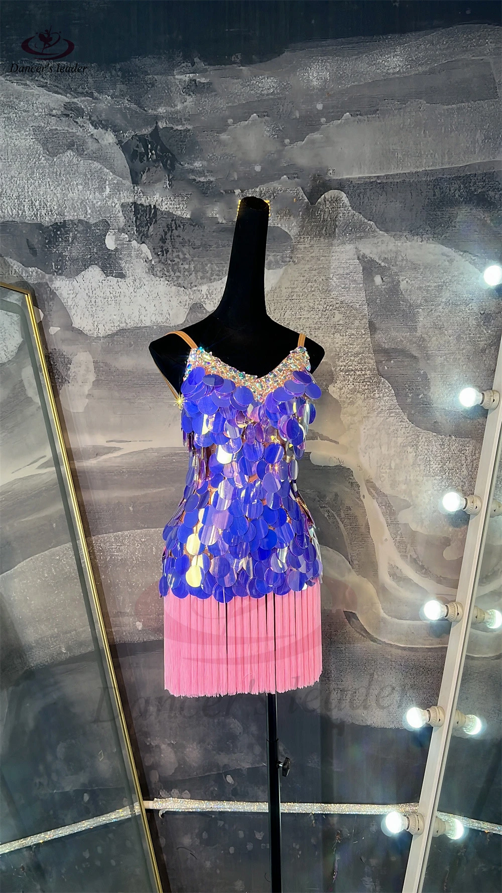 Danseuse latine pour enfants et adultes, haut de gamme, personnalisé, paillettes, pompon, bretelles, Tango, Samba, robe de spectacle en pierre AB