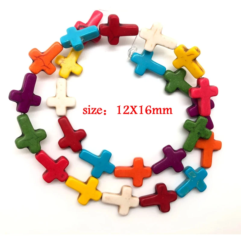 16 styles Round Starfish Skull Heart Howlite Flower Peace Cross Natural Turquoises Loose Seed Beads For Jewelry Making DIY