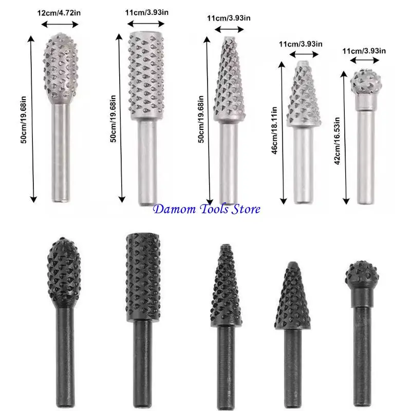 57BE 5PCS FORF TOUN TOUTH FILE FILE RONDING Accessories قم بتعيين أدوات ملفات RODERANKIN