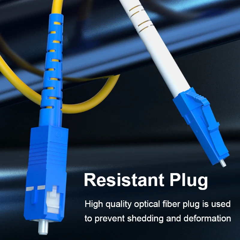 Onti-SC/UPC to LC/UPC Fiber optic cord, 2.0mm singlemode OS2 optical cable, SM simplex fiber optic jumper FTTH 0.5-100m