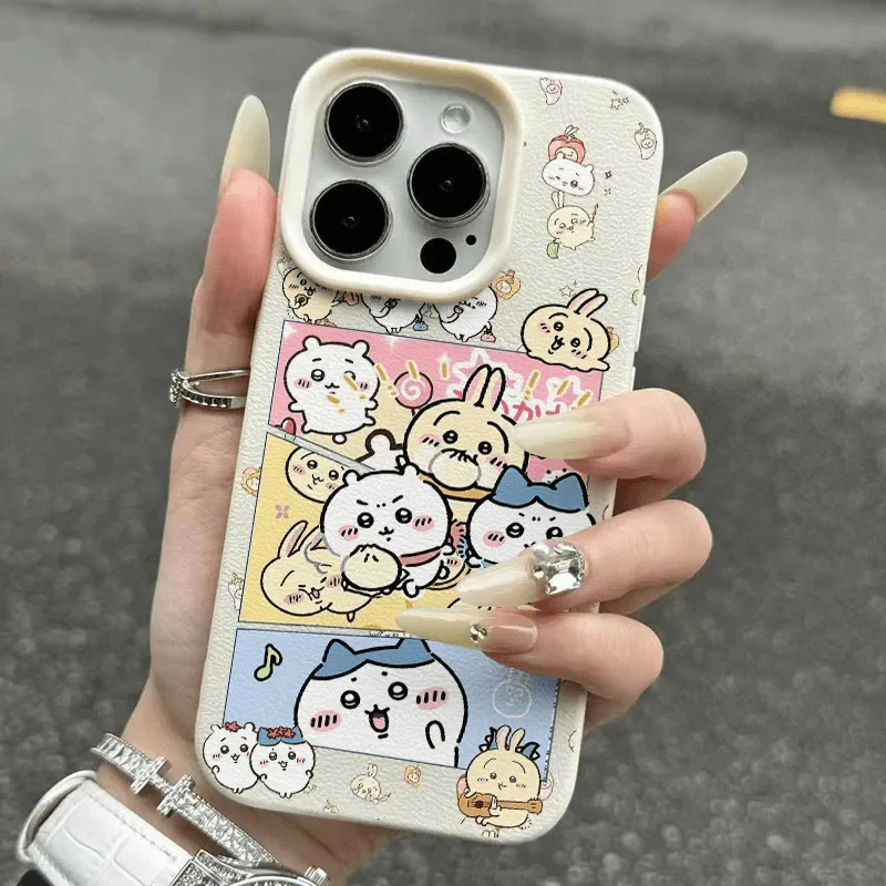 Kawaii Lovely Chiikawa Usagi Hachiware Anime Cartoon Cute Phone Case For iPhone 16 E 15 14 13 12 11 Pro Max Plus Y2K Lucky Cover