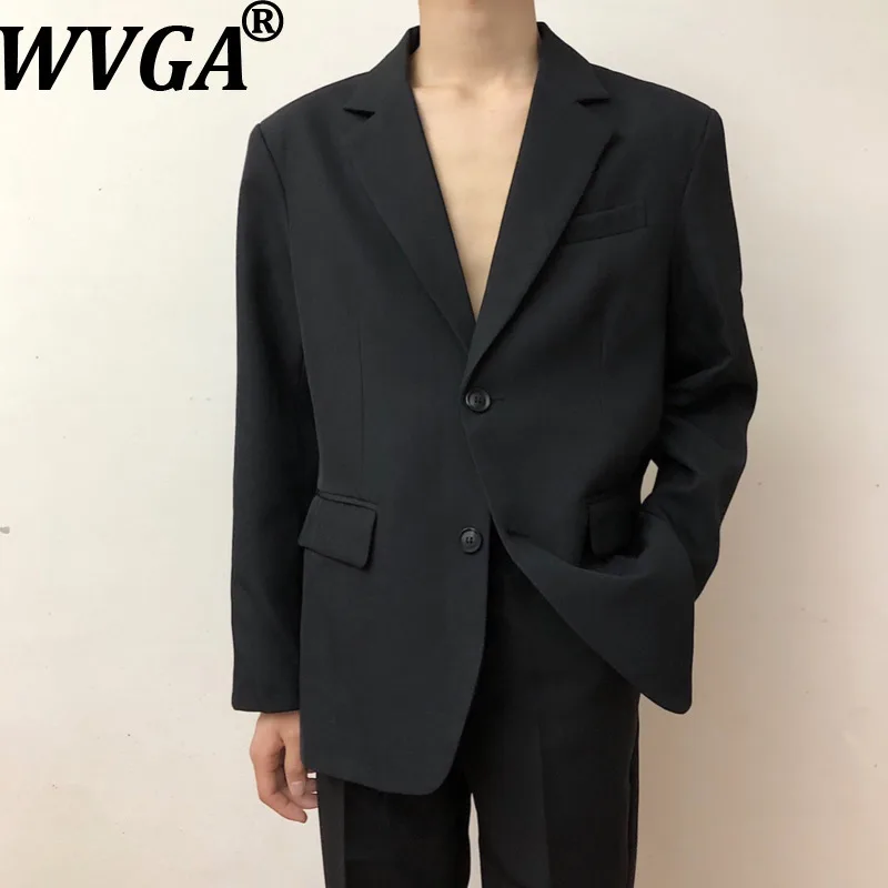 

WVGA весна осень новый мужской корейский стиль отложным воротником драпированный элегантный пиджак нишевый шикарный повседневный темный костюм пальто W15371