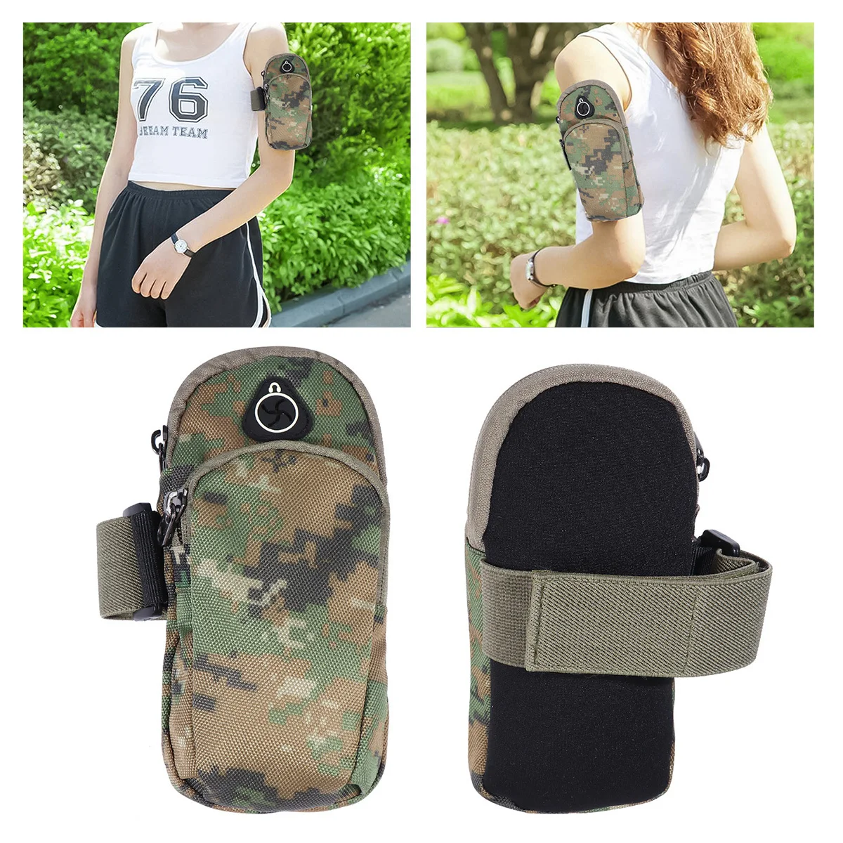 

1Pcs Running Phone Arm Bag Waterproof Sports Armband for Outdoor Fitness Climbing Mobile Phone Holder Case Green