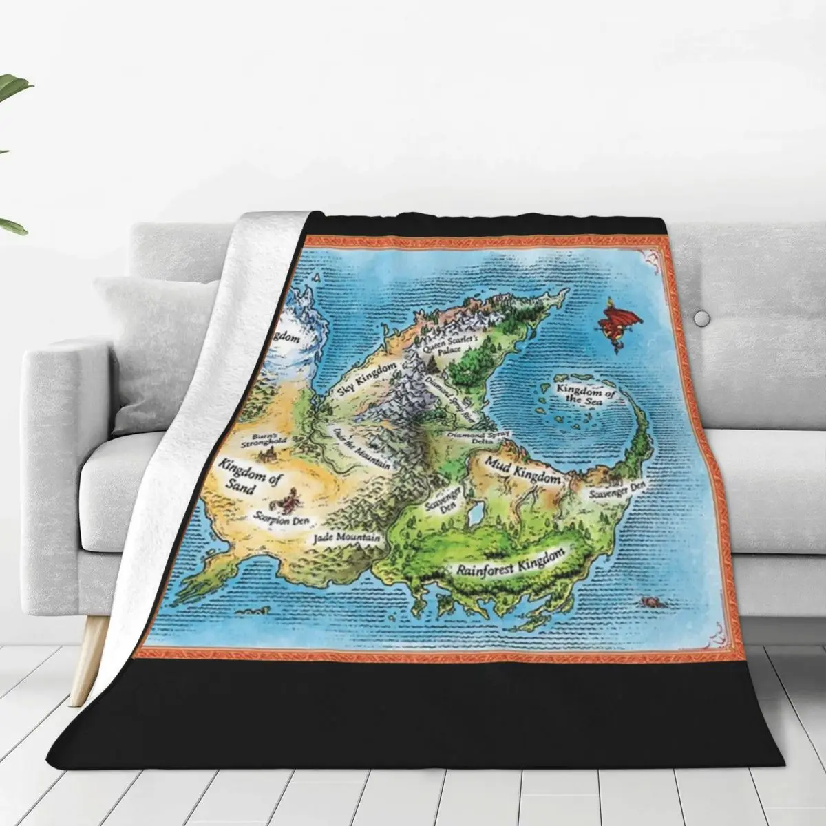 

WOF Maps Blankets Flannel Breathable Sofa Throw Blankets For Couch Bedding Office Throws Bedspread Quilt