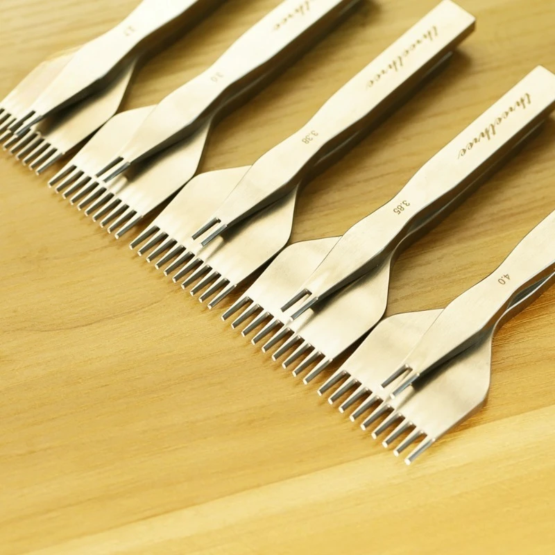 Hexagonal Chop, French Chop, Beginner Leather Punch Stitching Tool Double Wave Stitching Vegetable Tanned Chrome Tanned