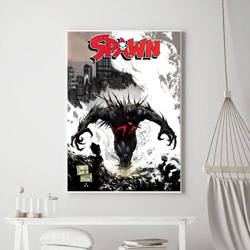 S-Spawn Todd Mcfarlane Comic Poster Vintage Prints Art Home Painting Bathroom Kitchen Bar Accessories Wall Sticker Small Size