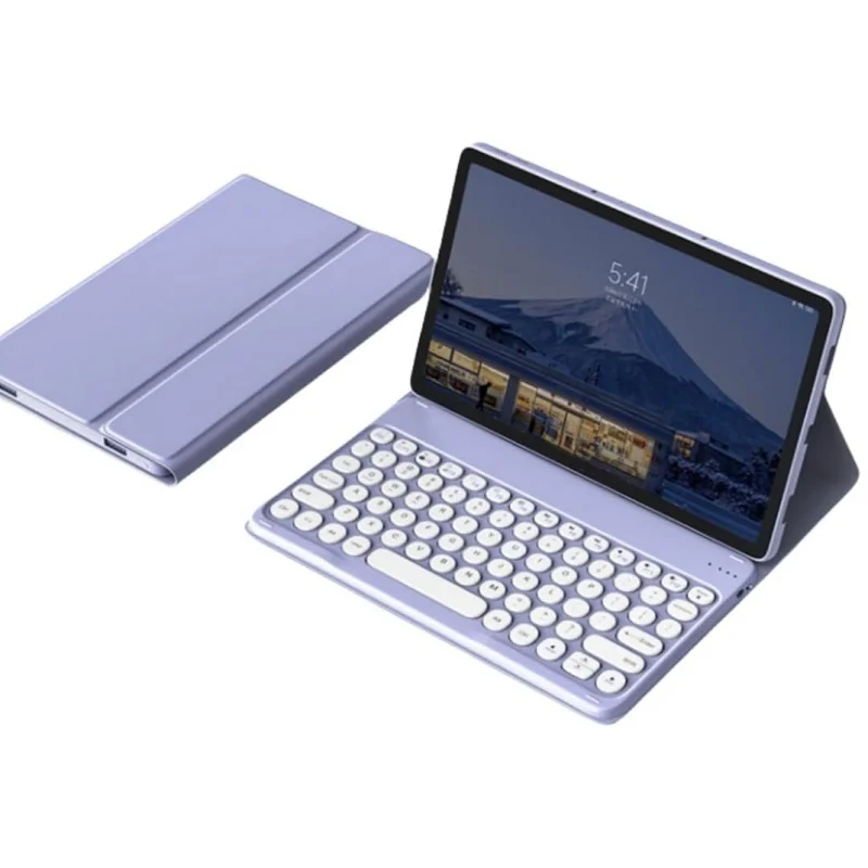 Tablets Teclado Case for Xiaomi Redmi Pad SE 11 Inch Cover for Redmi Pad SE 11 2023 Magnetic PU Leather Keyboard Round Key Funda