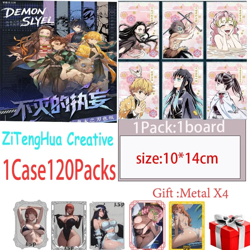 

ZiTengHua Demon Slayer A6 Все акриловые доски Карты Demon Slayer Tanjirou Kamado Nezuko Коллекционные карты персонажей Аниме Подарки