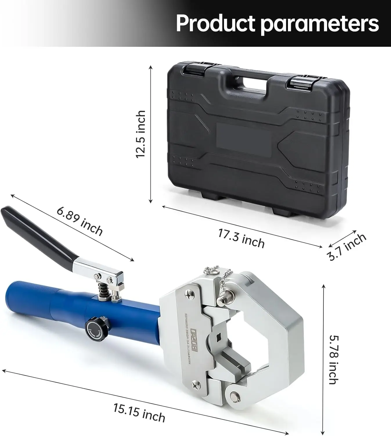 Crimper de mangueira hidráulica ca hydra-krimp 71500 manual a/c kit crimper de mangueira ar condicionado reparação mangueira hidráulica portátil crimpin