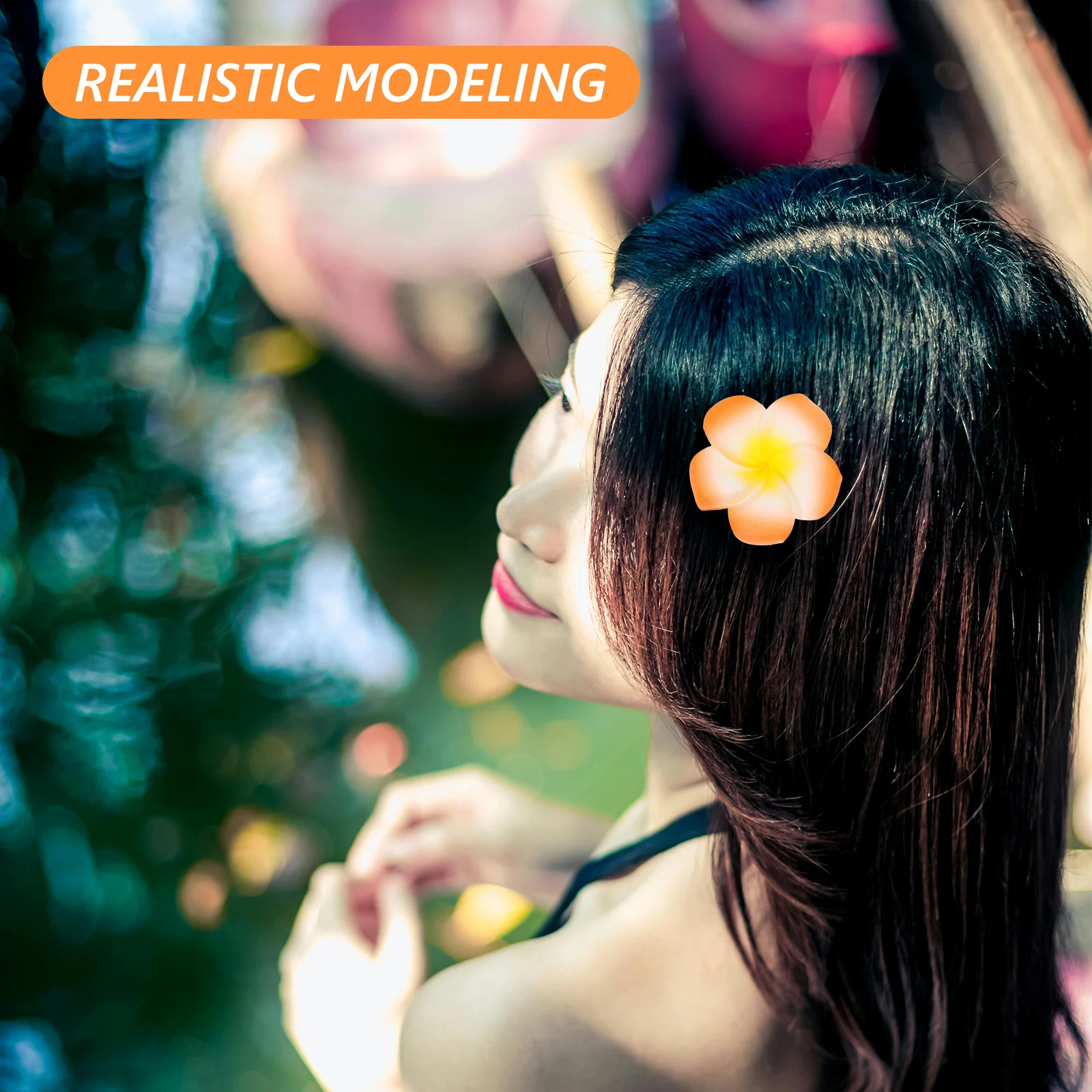 

50Pcs Artificial Hawaiian Plumeria Flowers Eva Material Realistic Design for Hair Accessories DIY Wreaths Party Decor