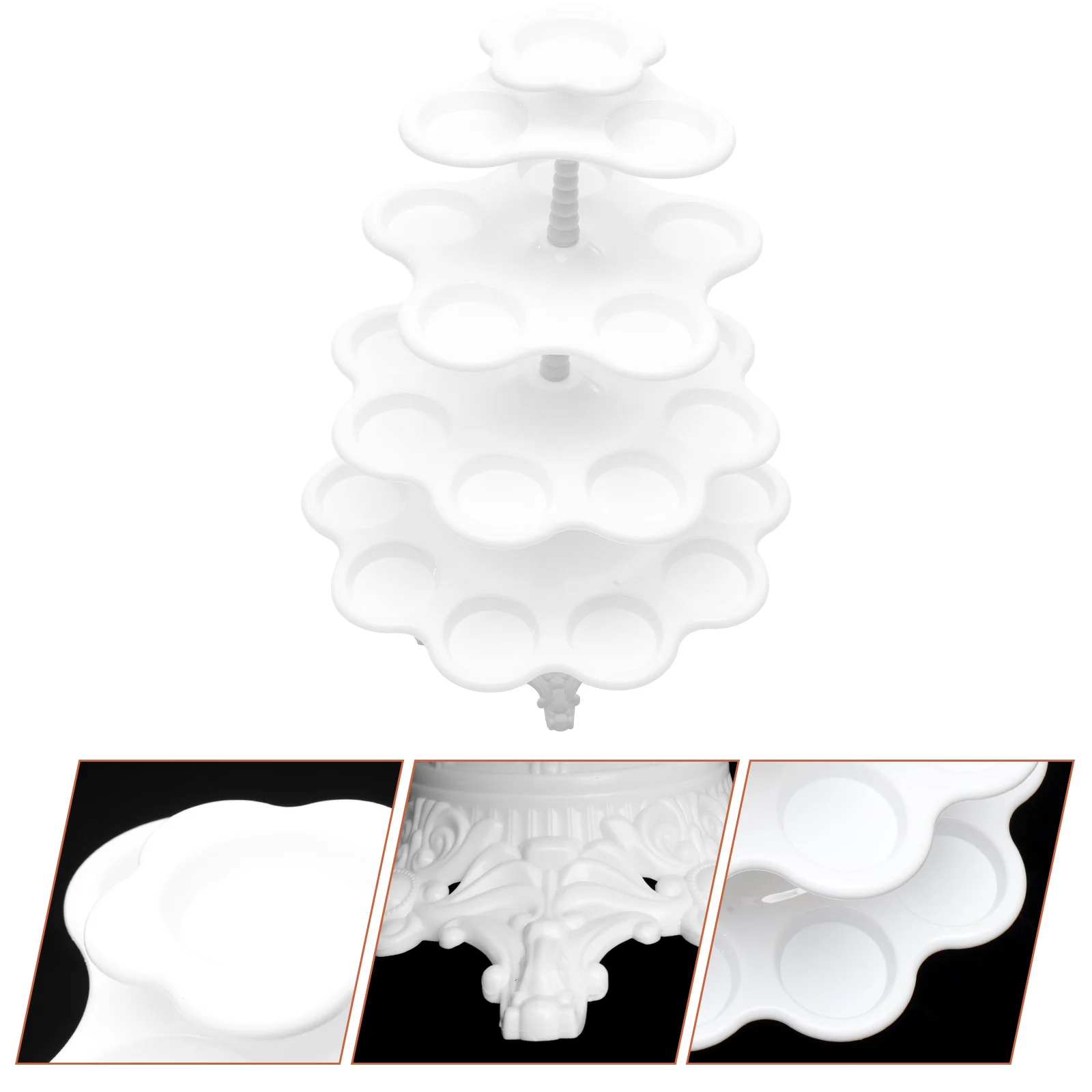 

5-Tier Cupcake Display Wedding Dessert Holder Multi Layer Party Cake Stand Large Capacity Desktop Tiered Cake Holder Decorative
