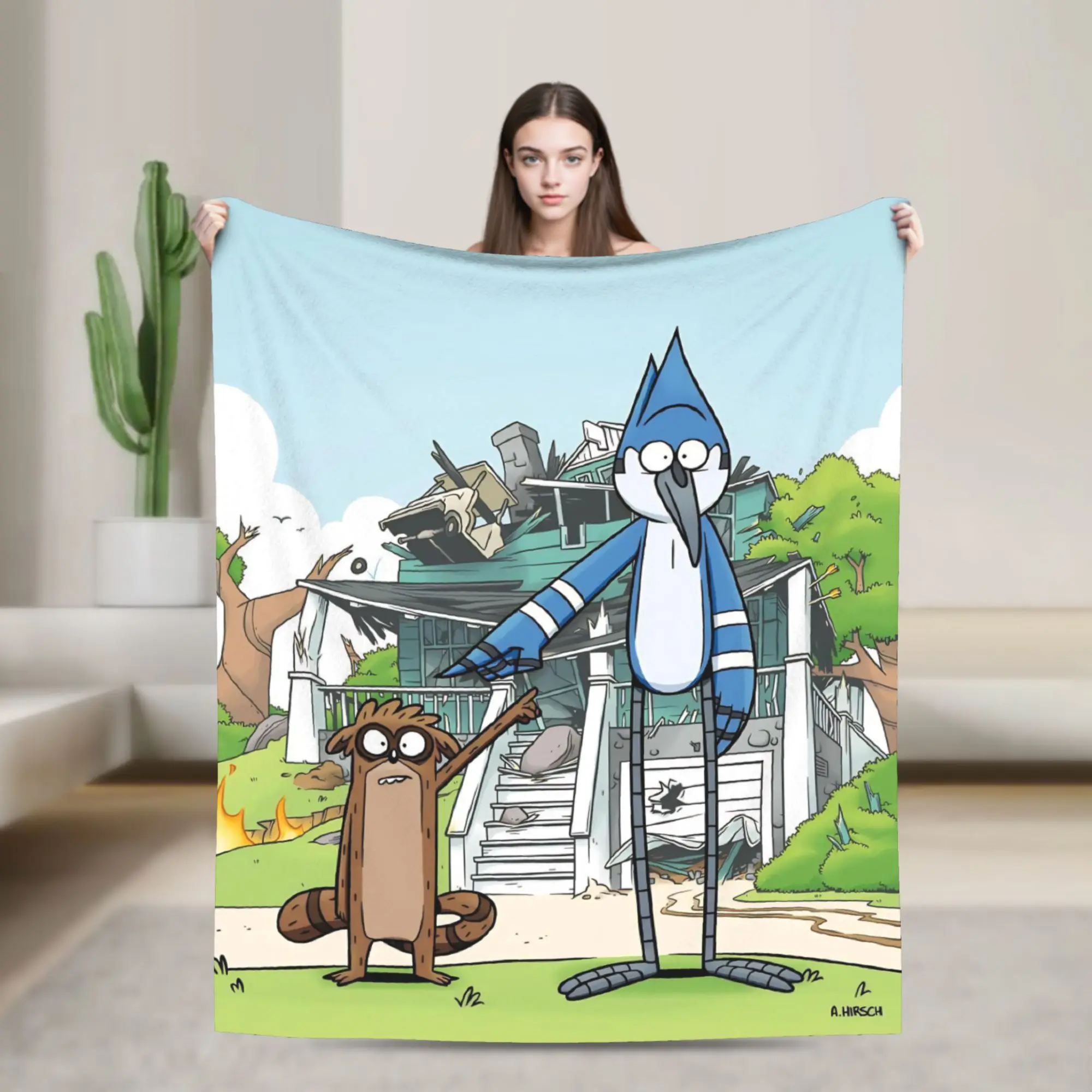 Regulars Show Cartoon Character Blanket Ultra Soft  Throw Blankets for Couch 50x60 Inch Multi-size Plush Thin Quilt