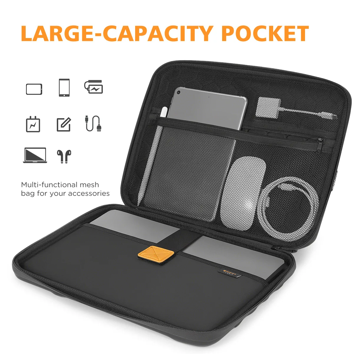 NIDOO Carrying Case Hard Shell Protective Laptop Bag For 13