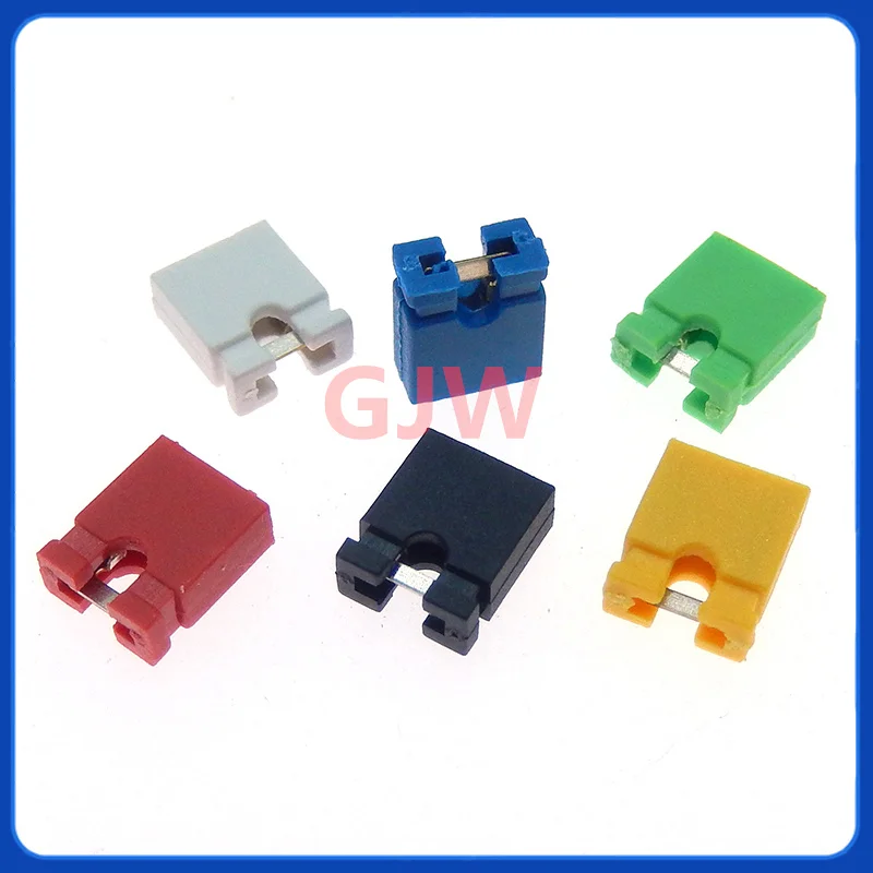 100PCS Pitch Jumper Shorted cap & Headers & Wire Housings 2.54MM SHUNT Black Yellow White Green Red Blue