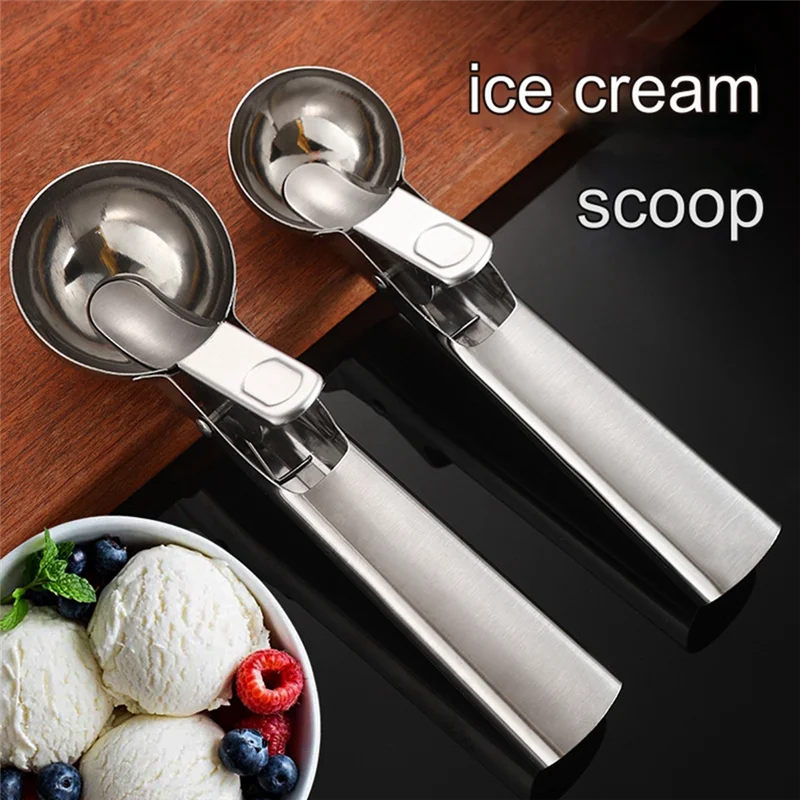 

A70P Ice Cream Scoop, Ice Cream Scoop With Trigger Comfortable Handle, Ice Cream Scoop Stainless Steel
