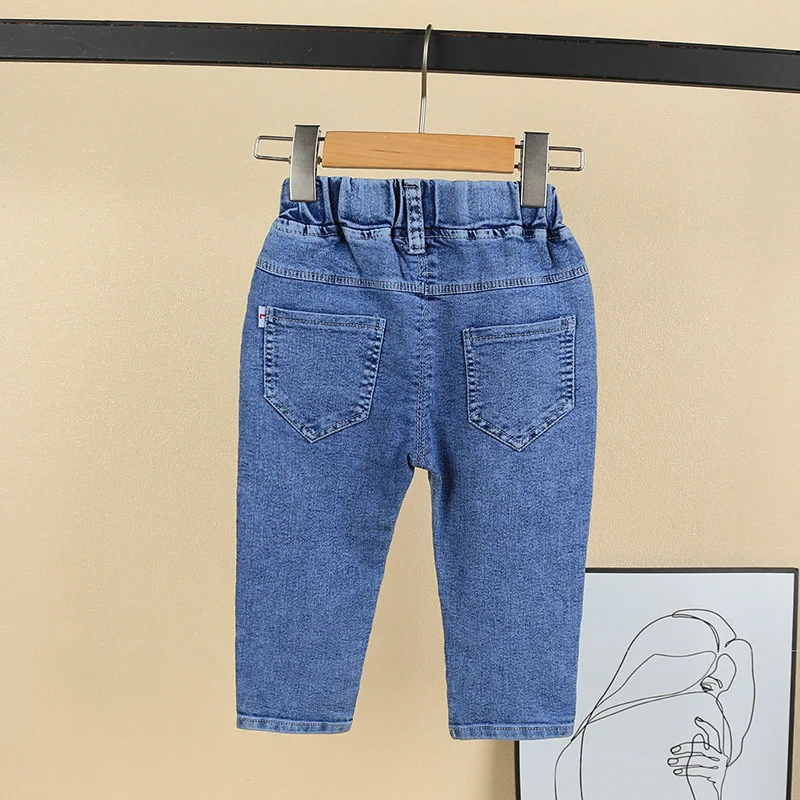 2026 Neue Mädchen-Jeans Kinder Frühling Herbst Mode-Jeans Schlaghosen Mädchen Hochwertige Schleife Freizeit Lange Hosen 0-5 Jahre – Detail 6