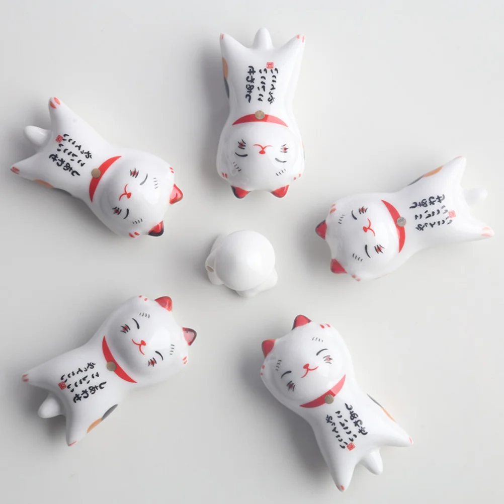 

6 Pcs Chopstick Pillow Spoons Rests Holders Cute for Home Restaurant Chopsticks Ceramic Japanese Style Food