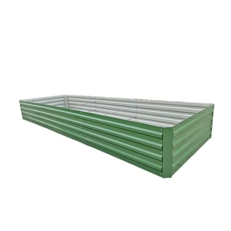 12.3 * 4 * 1.5FT Galvanized Raised Garden BedHorticultural Planting Box Large DIY Planting Boxes Large Metal Flowerpot Steel Ki