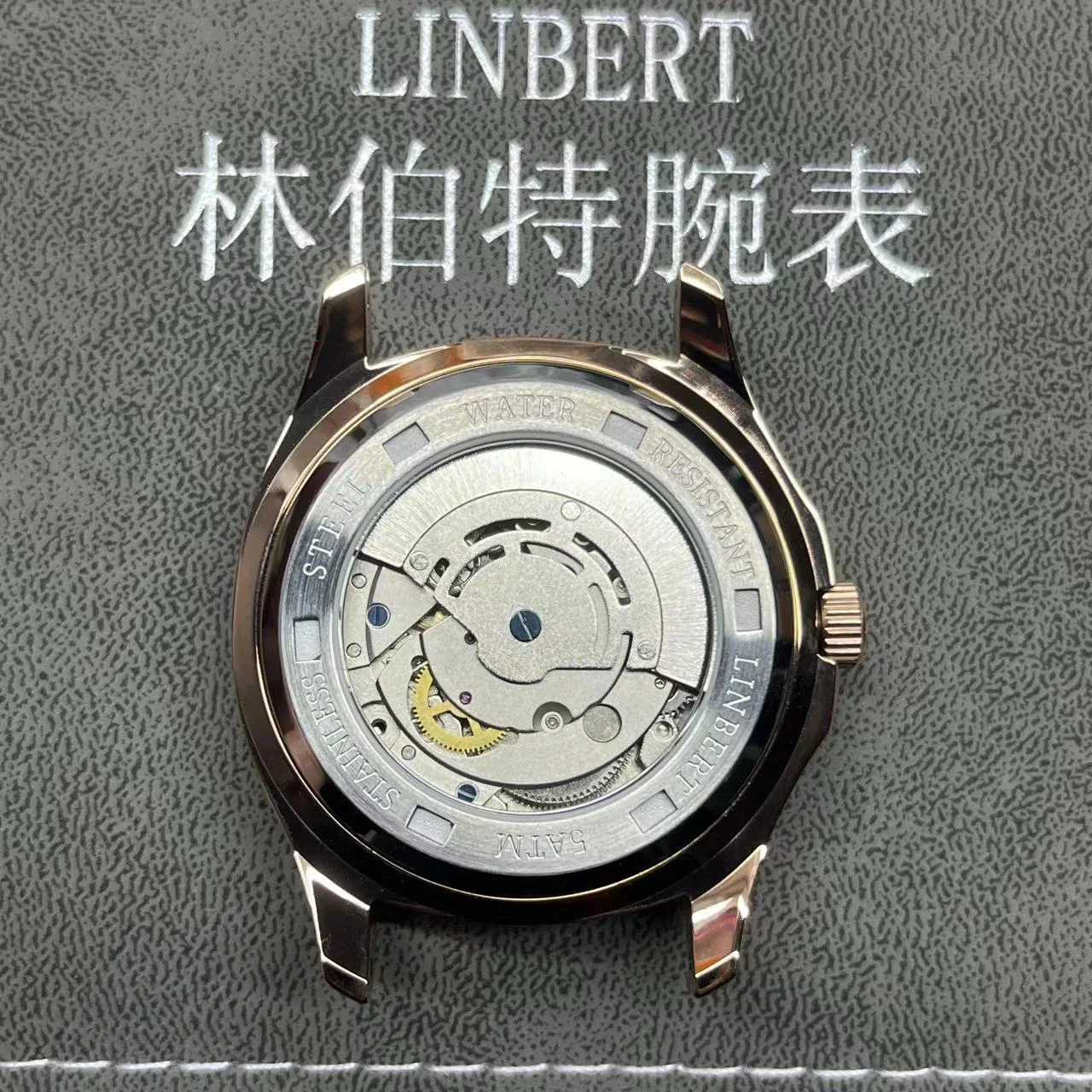 LINBERT-Reloj para hombre, reloj mecánico automático, digital, manecillas luminosas, acero inoxidable, 41 mm, nuevo, de lujo, resistente al agua