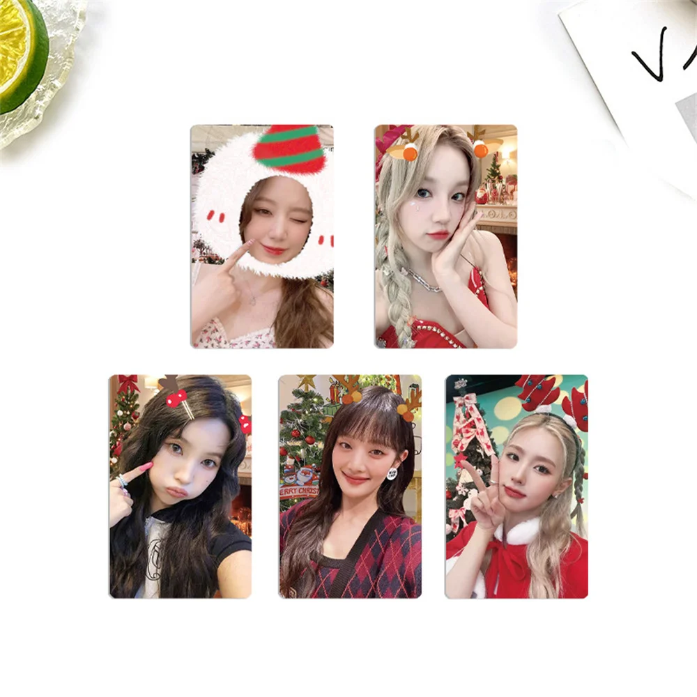 Kpop (G)I-DLE Christmas Photocards 5pcs/Set SongYuQi Minnie Selfie Photo Korean Style LOMO Card Fans Collection Postcards