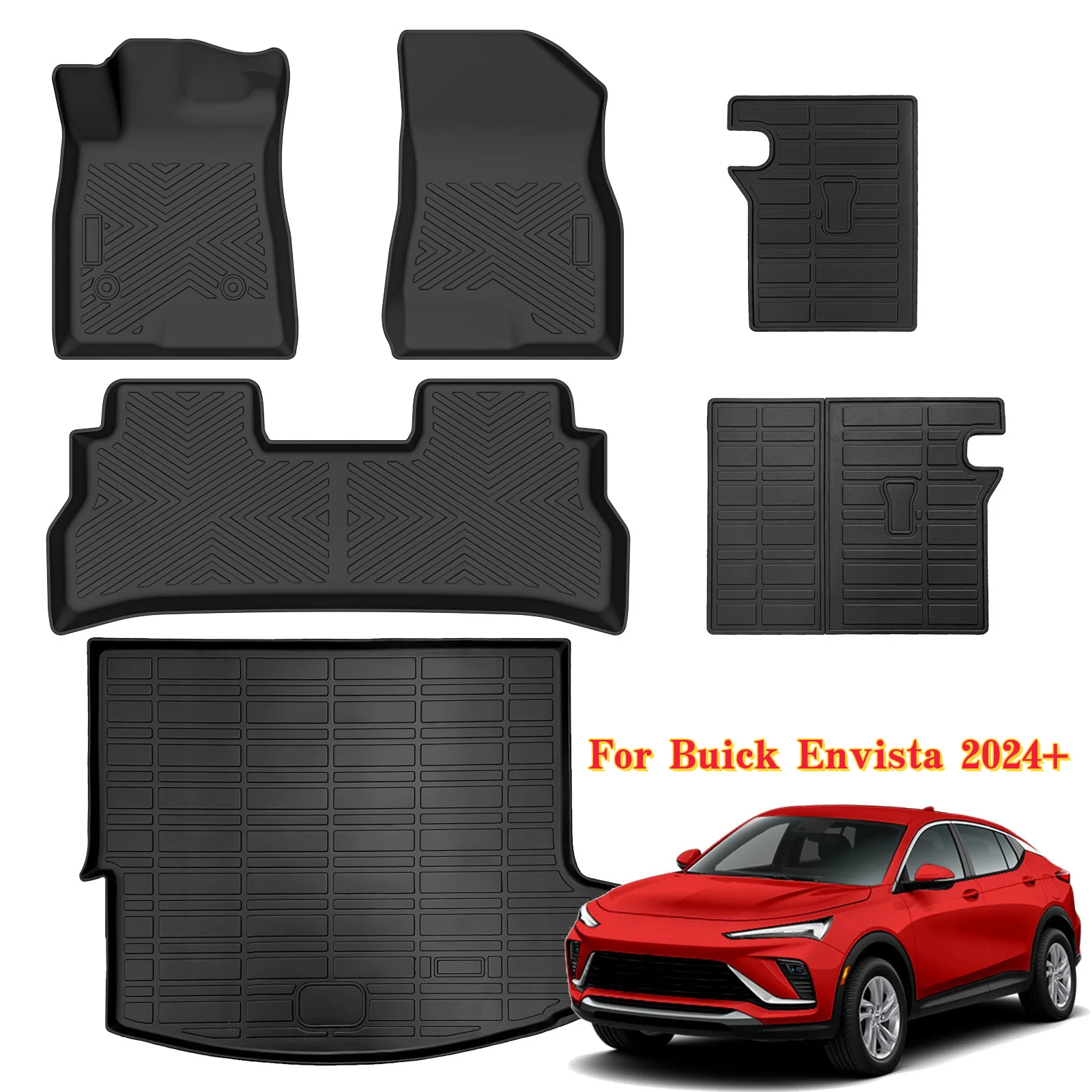 

Floor Mats for 2024 2025 Buick Envista TPE All Weather Mats Protection Cargo Mat Waterproof Floor Liners ，Trunk Mat for Envista