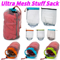 Outdoor Bag Ultralight Mesh Stuff Sack Camping Sports Drawstring Storage Bag Hiking Tools Climbing Drawstring Bolsa