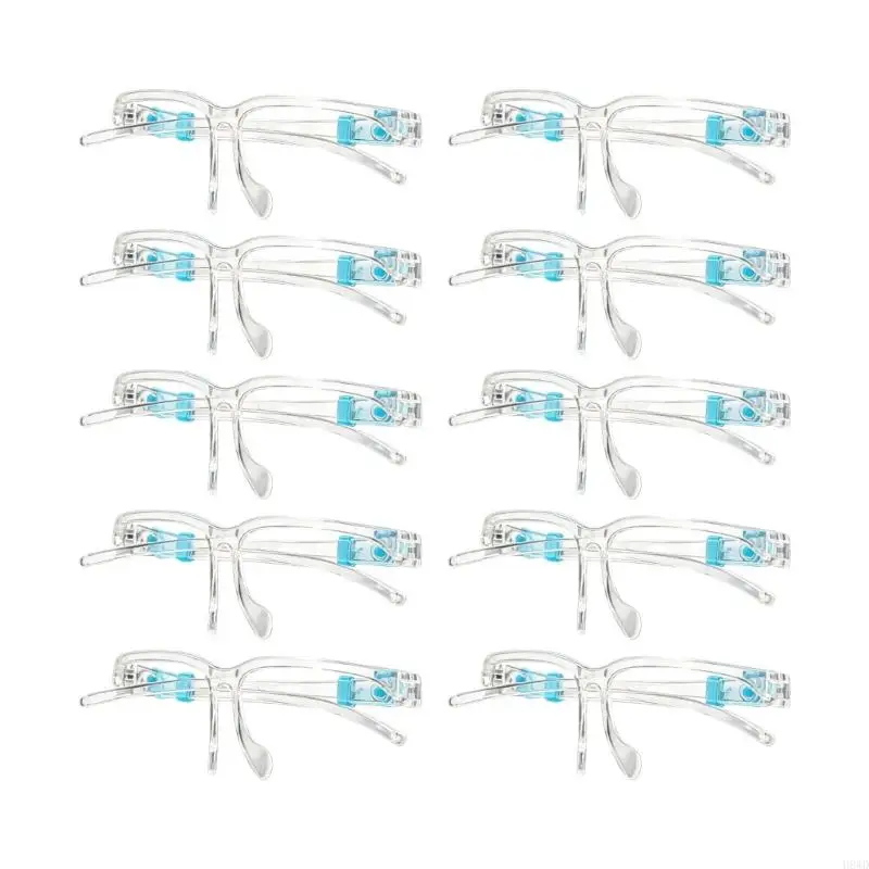 Detachable Face Guard Components, Clear Reusable Parts, 10 Count Restock Pack for Daily Part Replacement Care Use H8WD