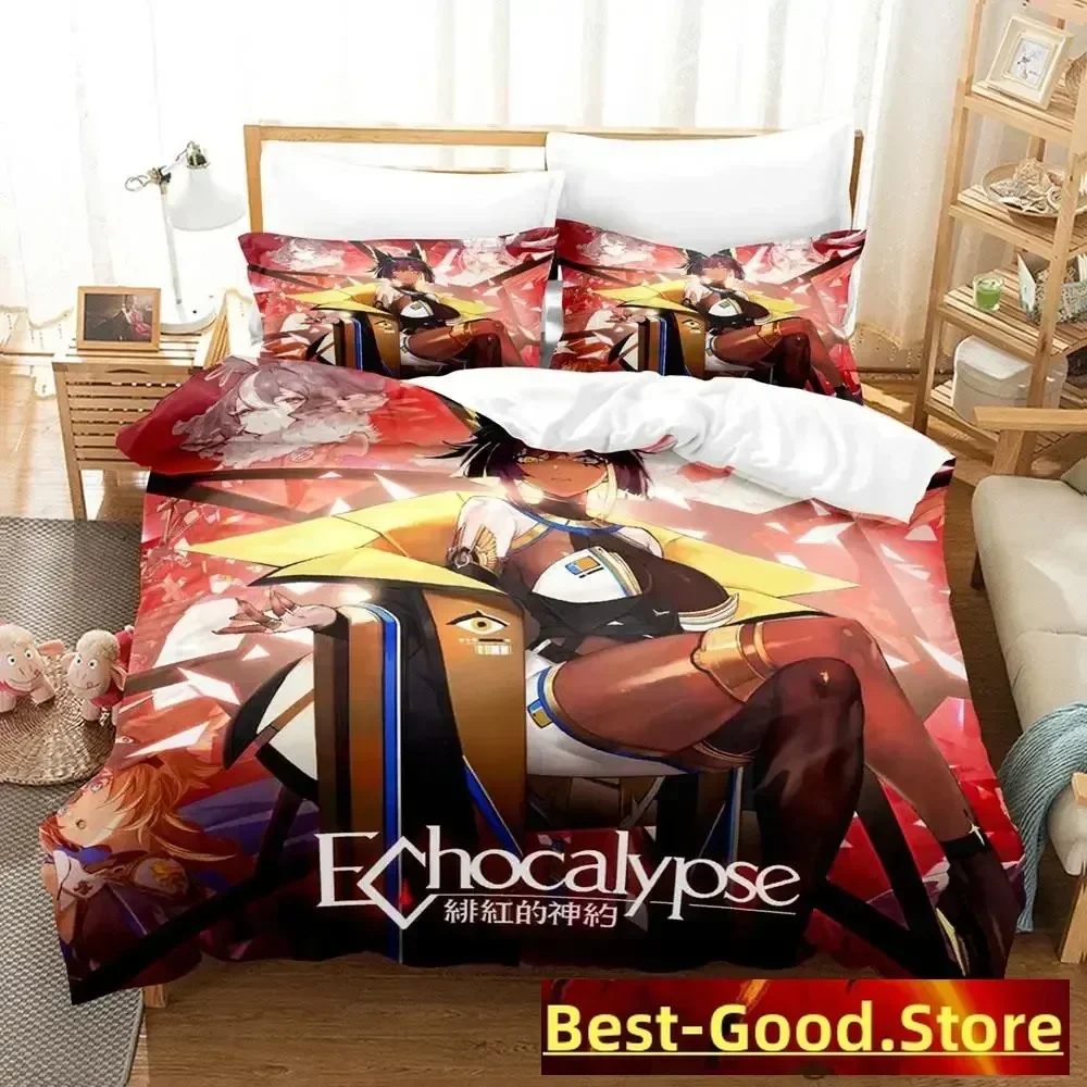 2023 Echocalypse Bedding Set Single Twin Full Queen King Size Bed Set Aldult Kid Bedroom Duvetcover Sets Anime parure de lit Bed