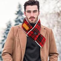 Smart heating scarf Plaid men and women warm electric heating scarf rechargeable lightweight cold-proof neck scarf for outdoor