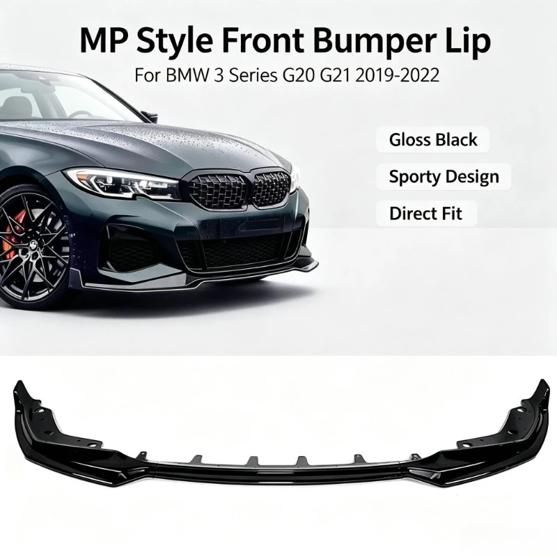Front Bumper Tuning Spoiler Trim Styling Kits Lip Chin Splitter For BMW 3 Series G20 G21 M-Pack 320i 330i M340i XDrive 2019-2022