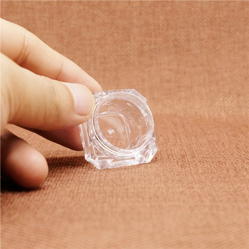 Barattolo di plastica a forma di diamante da 3 g 5 g 3 ml 5 ml Crema cosmetica per rossetto Uso da viaggio Bottiglia Ombretto Campione Contenitore riutilizzabile