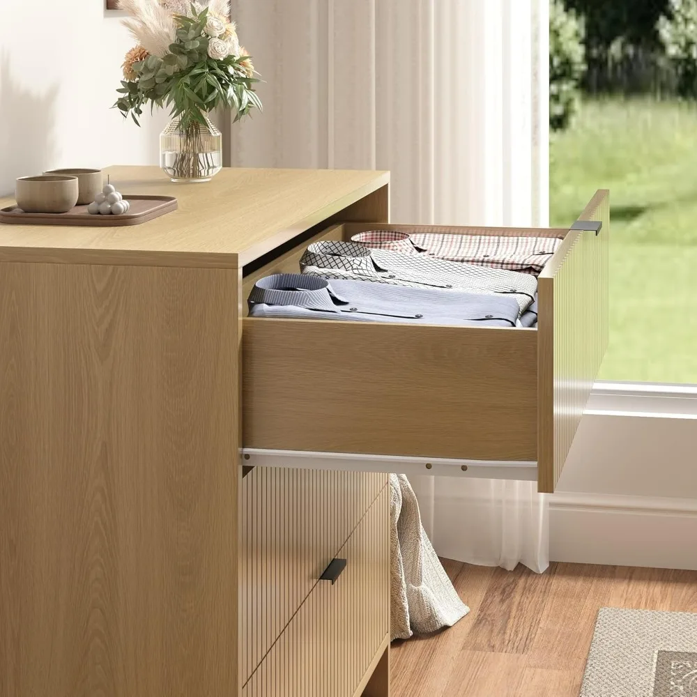 صندوق درج مخدد معاصر مقاس 32 بوصة مع مقابض معدنية لغرفة النوم وغرفة المعيشة وتخزين المدخل