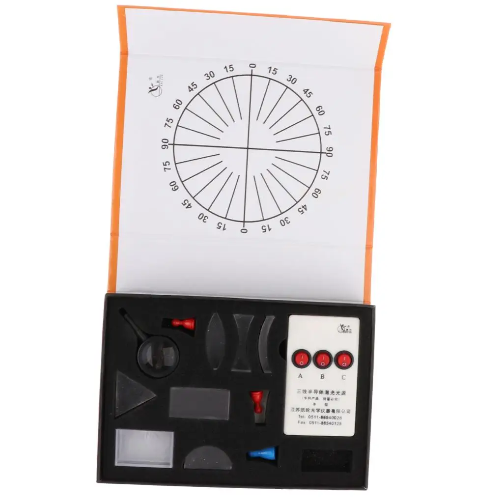 Concave Optical Concave Kit with Set of Instruments for Physical Experiments